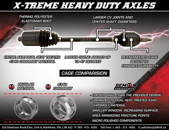 OUTLANDER 450 6X6 (2019 - 2022) axle extreme hd | DEMON