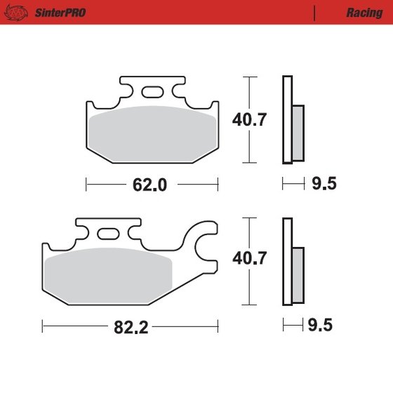 OUTLANDER 400 XT (2003 - 2014) sintered metal racing brake pads | MOTO-MASTER