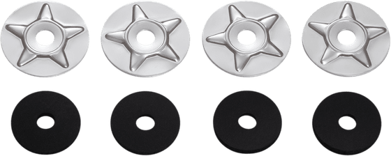 SPYDER F3 (2015 - 2022) starwasher with rubber (4 pack) | SHOW CHROME