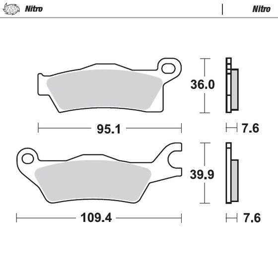 OUTLANDER 650 6X6 (2020 - 2022) nitro atv brake pad | MOTO-MASTER