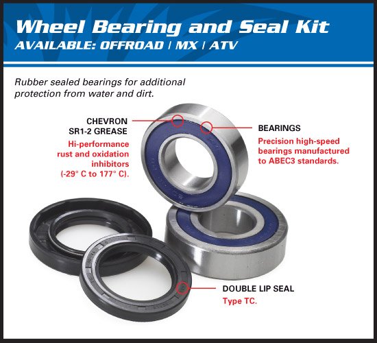 DS 250 (2006 - 2022) wheel bearing kit rear | All Balls