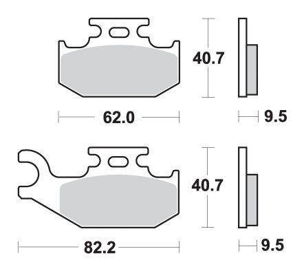 RENEGADE 800 (2007 - 2011) brakepads sintered offroad | SBS