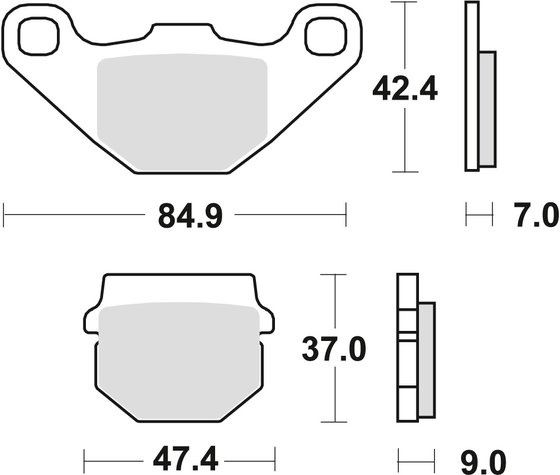 DS 90 4T (2010 - 2022) allround organic standard brake pad | TRW