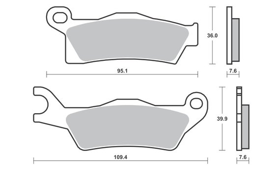 OUTLANDER 650 (2013 - 2015) brake pads | SBS