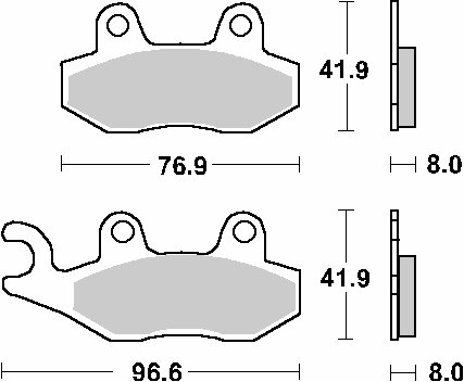 RYKER 600 ACE STD (2019 - 2023) brakepads ceramic | SBS