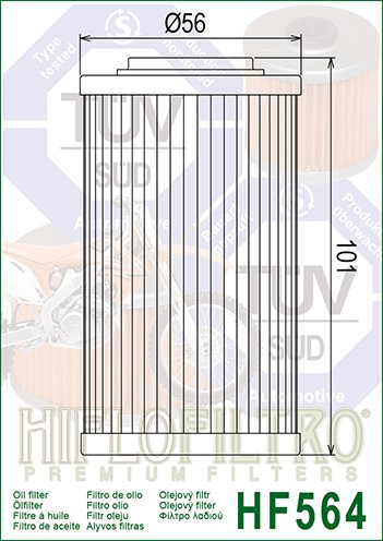 SPYDER GS (2008 - 2009) "hiflo" alyvos filtras hf564 | Hiflofiltro