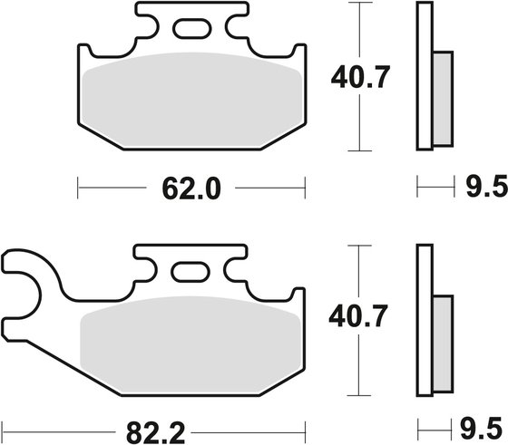 DS 250 (2006 - 2016) sukepinto metalo stabdžių trinkelės | TRW