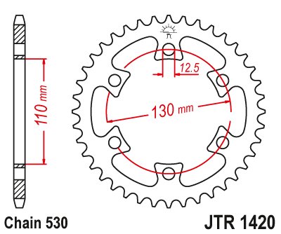 DS 650 (2000 - 2003) steel rear sprocket | JT Sprockets