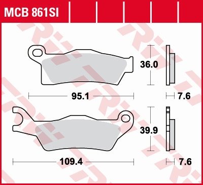 570 RENEGADE (2019 - 2022) sintered offroad brake pad | TRW