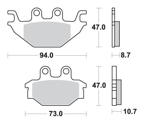 DS 250 (2008 - 2018) brakepads sintered offroad | SBS